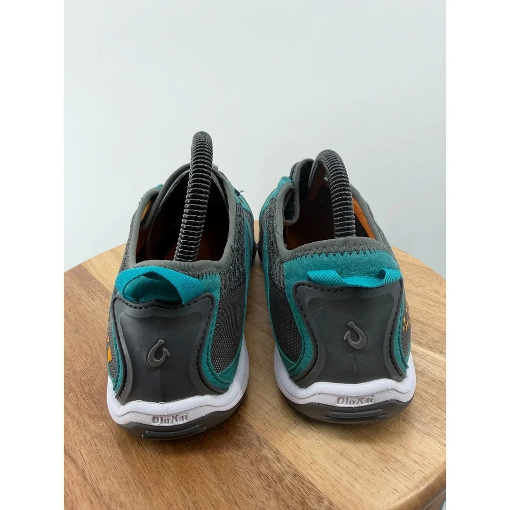 OLUKAI Eleu Trainer Water Shoes Womens US 10‎ EUR 40 Teal Grey Lace Up